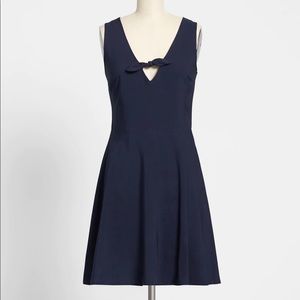 NWT - Modcloth - Marketing My Words A-Line Dress in Navy - Sz 6